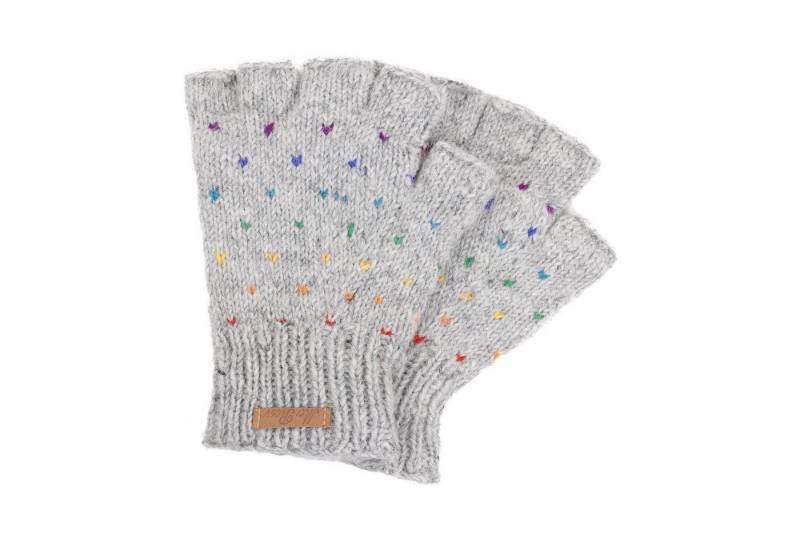 McRon Strickhandschuhe Fingerlose Handschuhe Modell Nirma Regenbogen von McRon