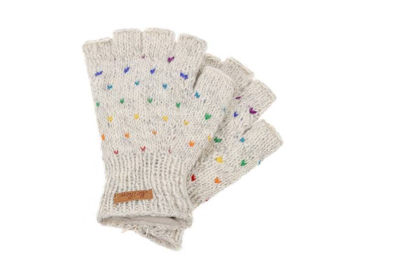 McRon Strickhandschuhe Fingerlose Handschuhe Modell Nirma Regenbogen von McRon