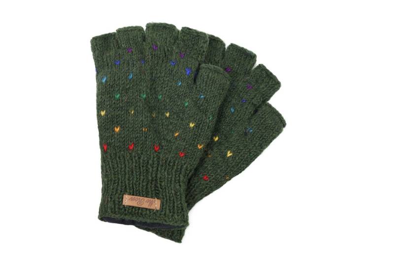 McRon Strickhandschuhe Fingerlose Handschuhe Modell Nirma Regenbogen von McRon