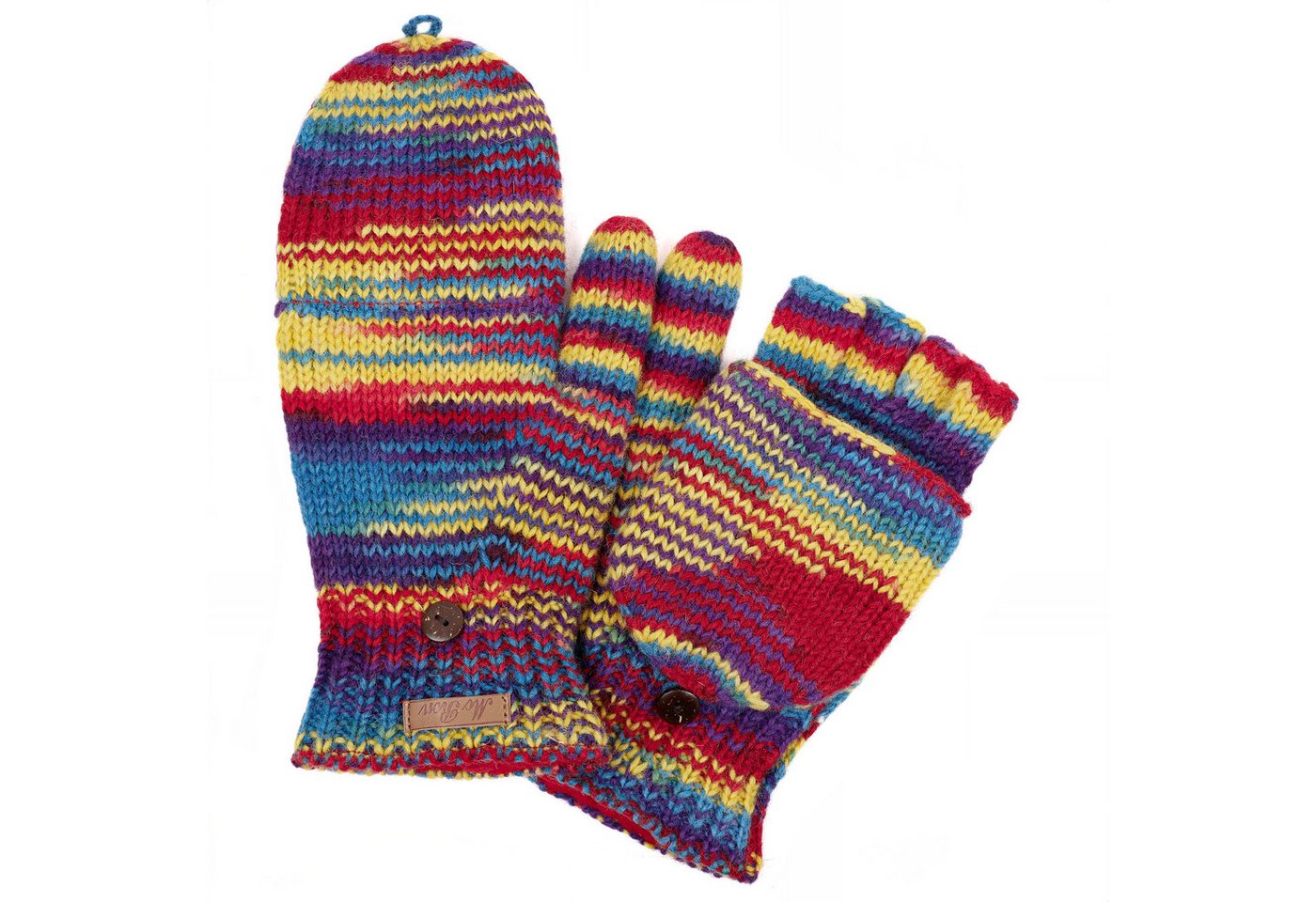 McRon Strickhandschuhe Klapphandschuhe, Klappfingerlinge Modell Vanessa von McRon