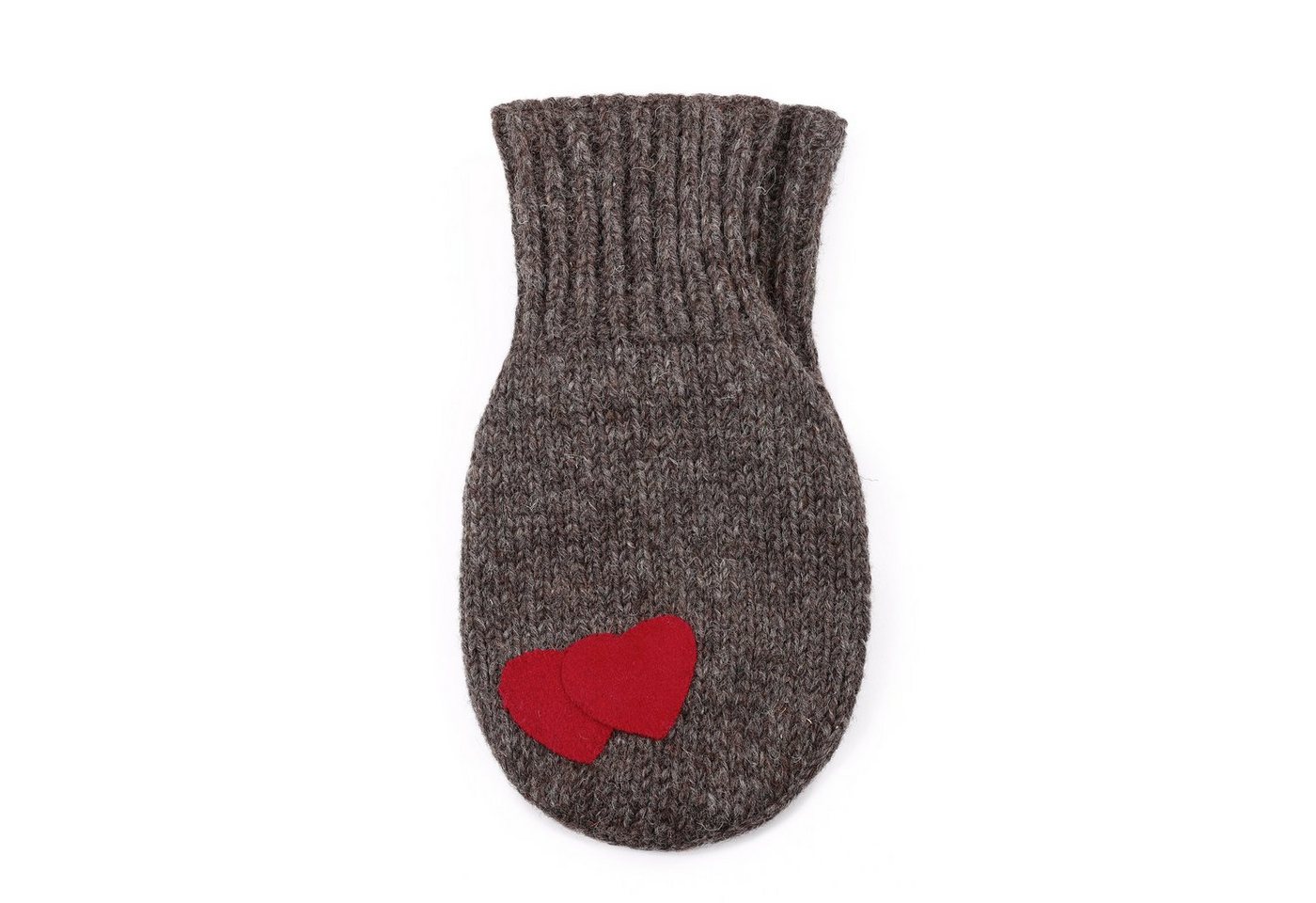 McRon Strickhandschuhe Pärchenhandschuh Modell Valentina (mit Herz) gefüttert mit Fleece, hoher Schurwollanteil von McRon