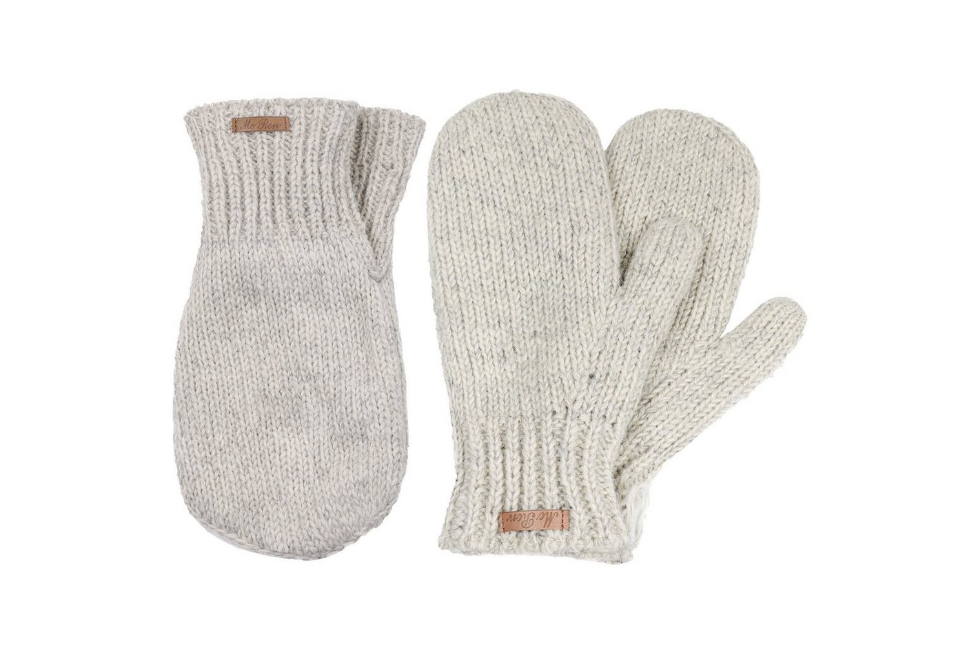 McRon Strickhandschuhe SET aus Pärchenhandschuh Modell Valentin und den passenden Fäustlingen (Set, mit den passenden Fäustlingen) mit Fleecegefüttert, hoher Schurwollanteil von McRon