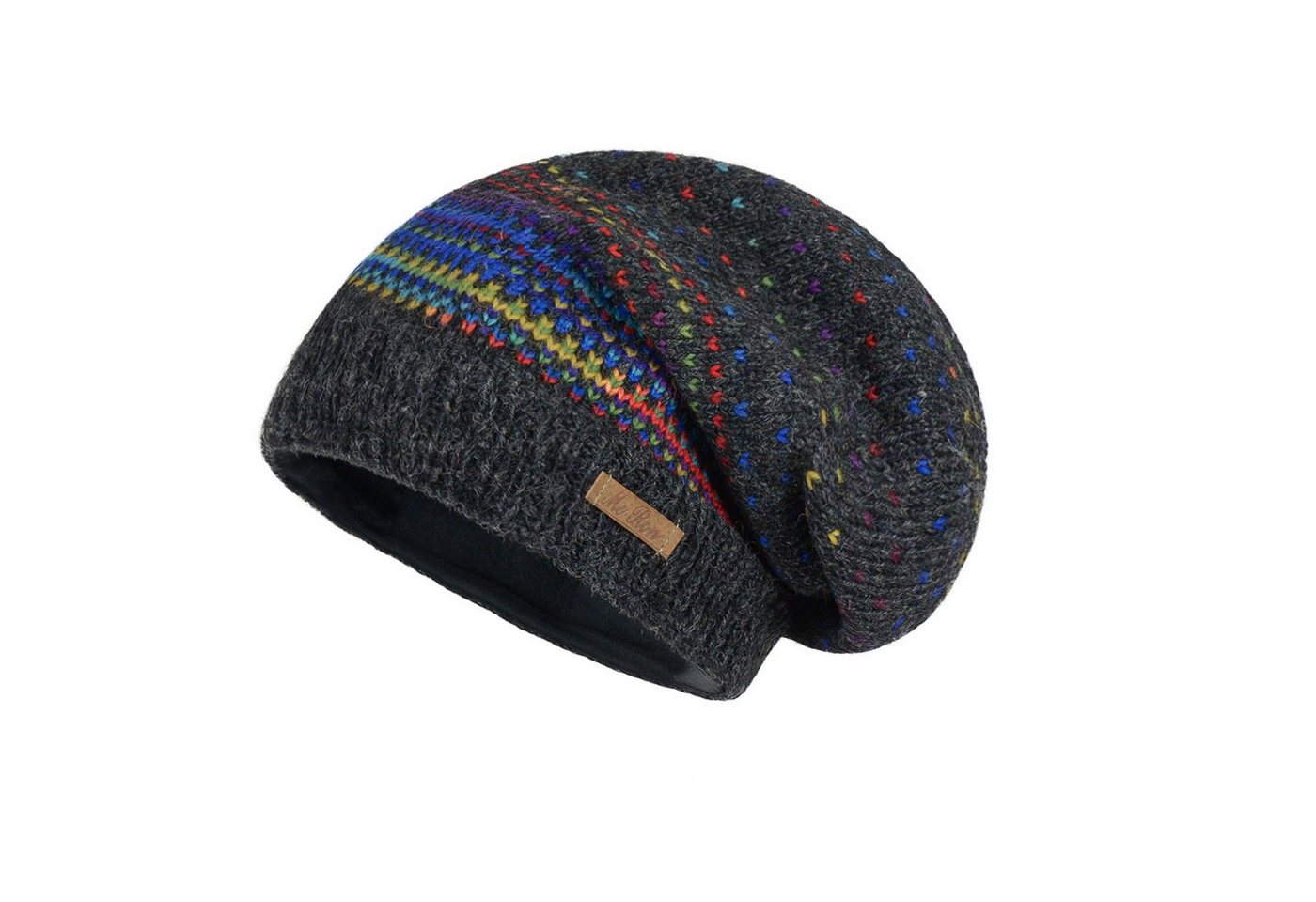 McRon Strickmütze Beanie Wollmütze Modell Lance Regenbogen hoher Schurwollanteil von McRon