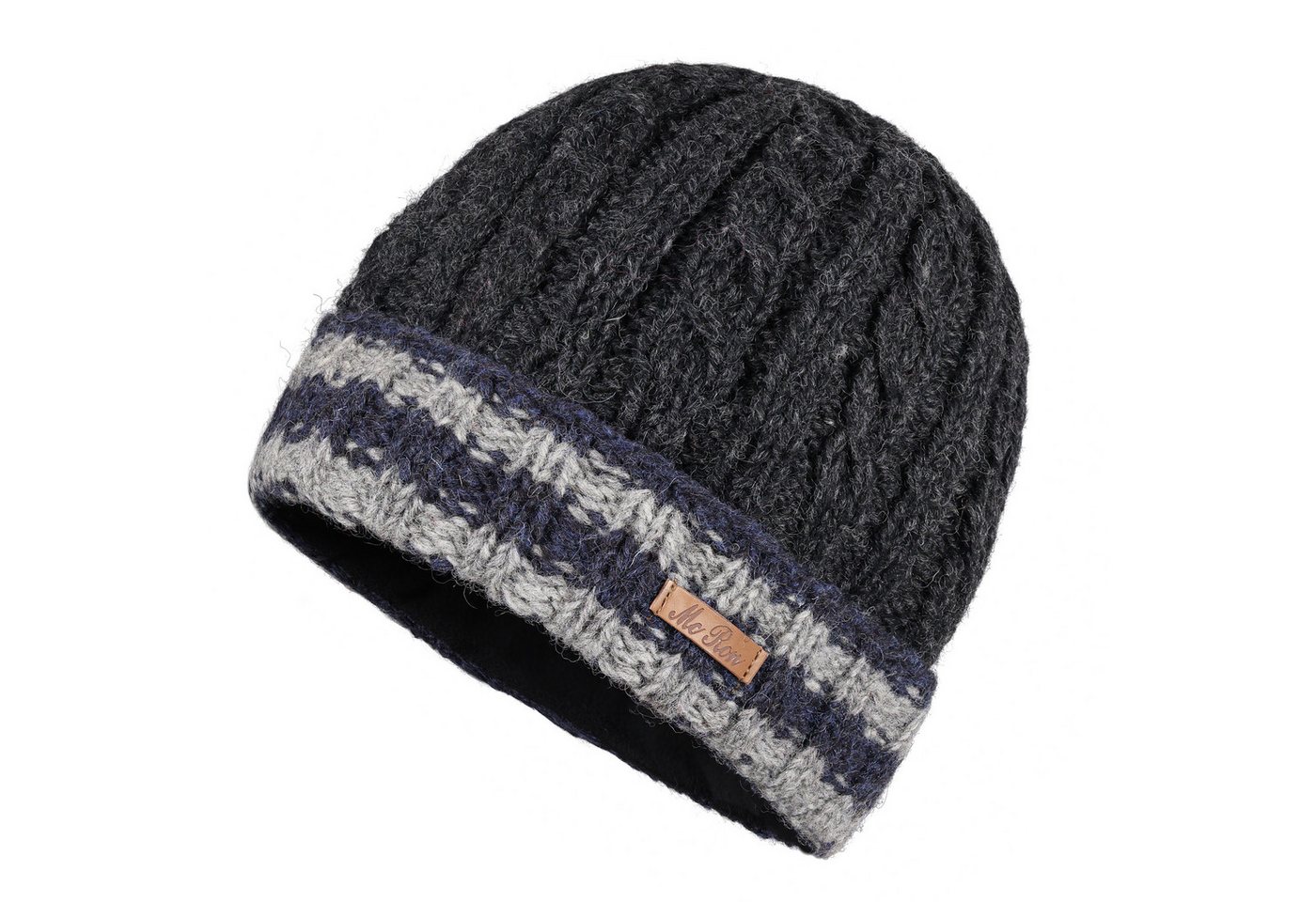 McRon Strickmütze Wollmütze Modell Kisam mit Umschlag von McRon