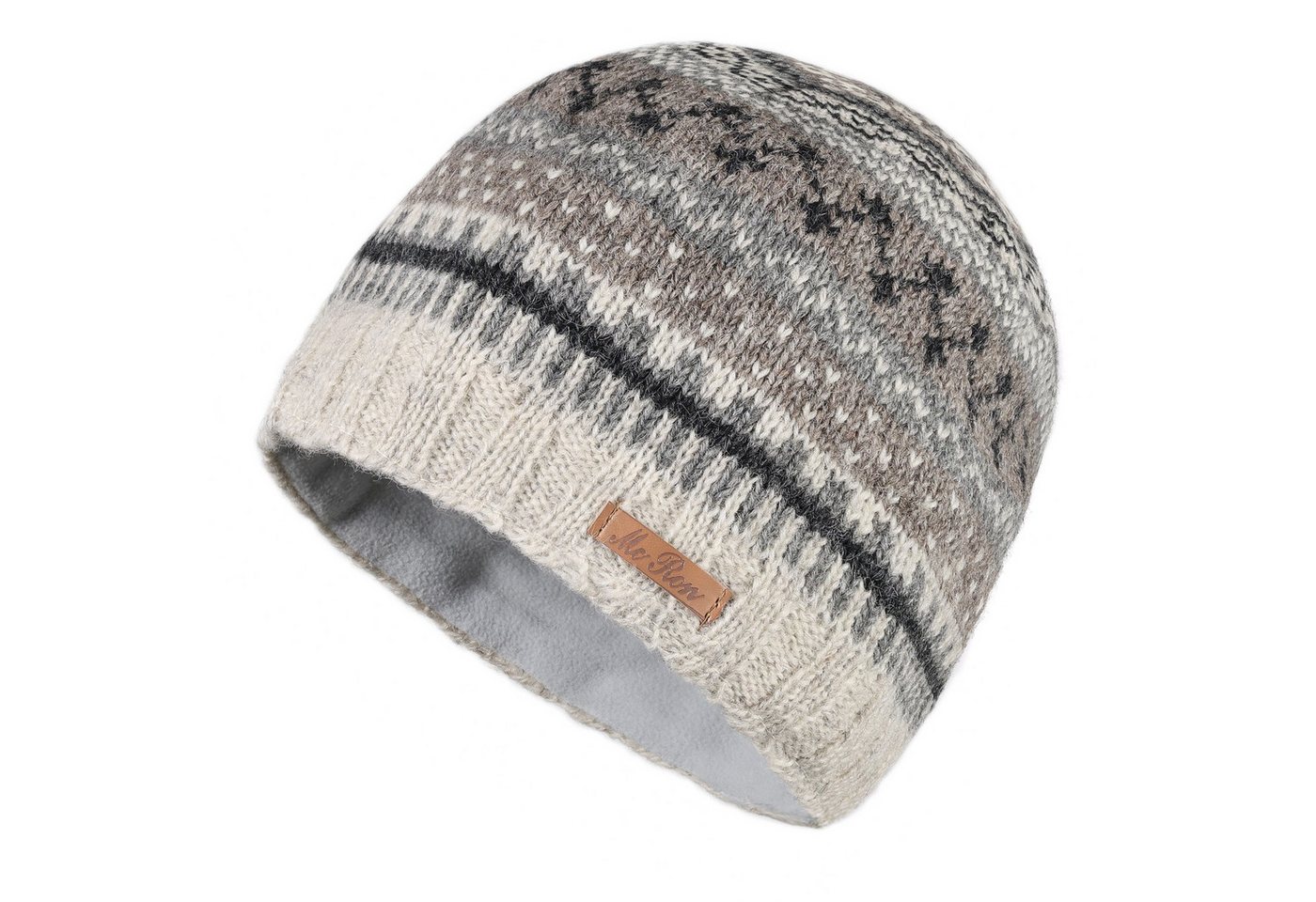 McRon Strickmütze Wollmütze Modell Mago im Norweger Muster von McRon