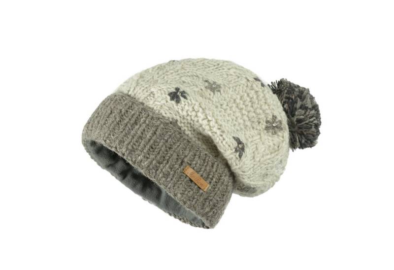 McRon Strickmütze Wollmütze mit Bommel "Modell Fiorella" mit Umschlag von McRon