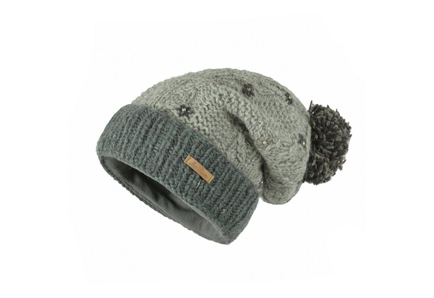 McRon Strickmütze Wollmütze mit Bommel "Modell Fiorella" mit Umschlag McRon Strickmütze Wollmütze mit Bommel "Modell Fiorella" mit Umschlag von McRon