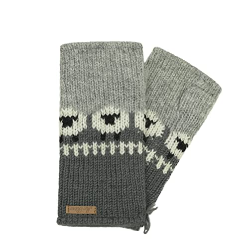 Pulswärmer im Schaf Design "Modell Samarina" Grau von McRon