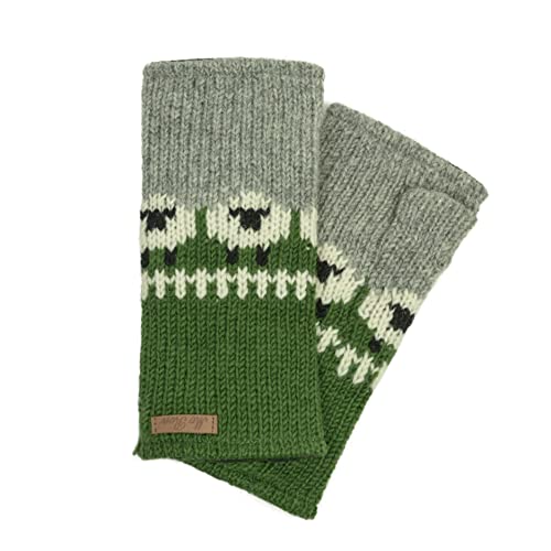 Pulswärmer im Schaf Design "Modell Samarina" Grün von McRon