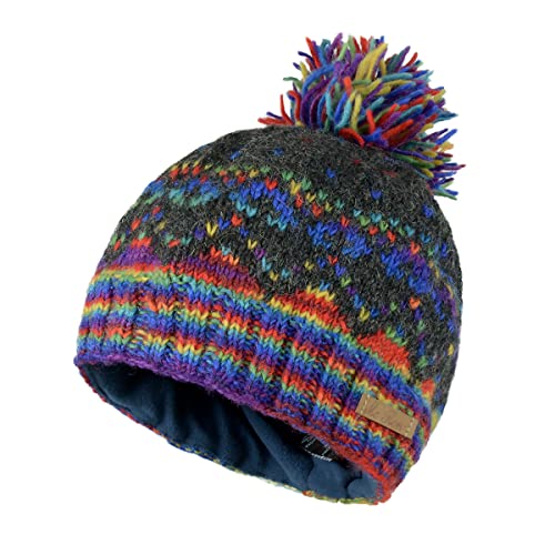 Wollmütze mit Bommel Modell Nando Regenbogen von McRon