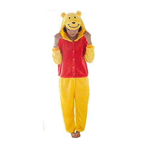 Mcdslrgo Einteiler für Erwachsene, Uni, Tier, Loungewear, Schlafanzug, Pyjama, Halloween, Karneval, Kostüm, Cosplay, Homewear, rot, S von Mcdslrgo