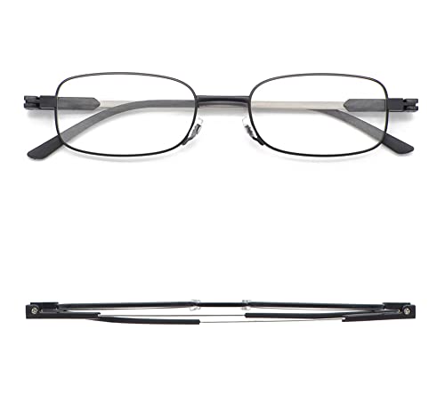 Mcoorn Kleine Lesebrille für Unterwegs mit Etui für Damen Herren, Taschen Lesehilfe Flach Tragbar, Dioptrien +3.5 von Mcoorn