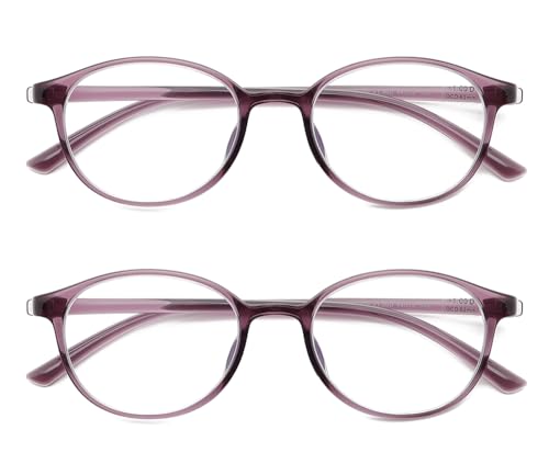 Mcoorn Violette Lesebrille Blaulichtfilter Oval für Damen, Lesehilfe Ohne Gelbstich Entspiegelt Leicht, Dioptrien +3,0 Mcoorn Violette Lesebrille Blaulichtfilter Oval für Damen, Lesehilfe Ohne Gelbstich Entspiegelt Leicht, Dioptrien +3,0 von Mcoorn