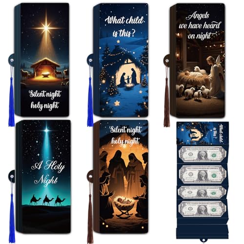 Religiöse Weihnachts-Geldhalter mit 10 Fächern, Weihnachtskrippe, lustige Weihnachtsgeschenke, Geschenkideen für Damen, Herren, Kinder, 5 Stück Religiöse Weihnachts-Geldhalter mit 10 Fächern, Weihnachtskrippe, lustige Weihnachtsgeschenke, Geschenkideen für Damen, Herren, Kinder, 5 Stück von Mczan