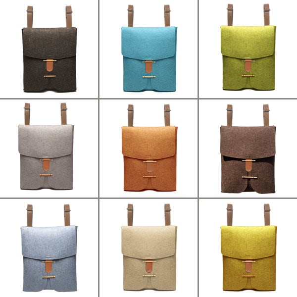 Filz Rucksack/100% Marinowolle Filztasche Für Damen Designer Laptop Handarbeit von Mdirektorbags