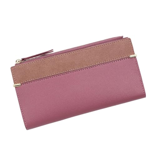 MdybF Geldbörse Damen Frauen Langstil Brieftasche Reißverschluss Hasp -Handy -Taschen Brieftasche-Peach1 von MdybF