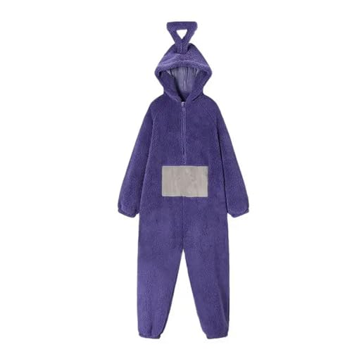 cutecool Halloween Overall Kostüm Onesie Pyjamas Unisex Tier One-Piece Kostüm Homewear Nachtwäsche Party-lila-l-Teletubbies von cutecool