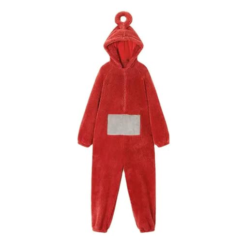 cutecool Halloween Overall Kostüm Onesie Pyjamas Unisex Tier One-Piece Kostüm Homewear Nachtwäsche Party-rot-XL-Teletubbies von cutecool