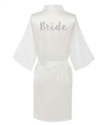 MdybF Morgenmantel Bademantel Braut Satinroben Frauen Heiraten Braut Party Schwestern Squad Mutter Hochzeit Brautjungfer Roben-Als Foto Show_B-4Xl von MdybF