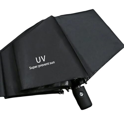 MdybF Regenschirm Vollautomatischer Regenschirm Sonnenschutzmittel Anti-Uv-Sonnenschirm Cartoon Regen Regenschirm Klapper Bär Regenschirm Sonnenschirm Sonnenschirm-Schwarz von MdybF