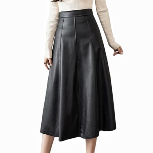 MdybF Rock Damen Frauen Herbst Winter Mode Hohe Taille Rock Party Truble Rock-Schwarz-L von MdybF