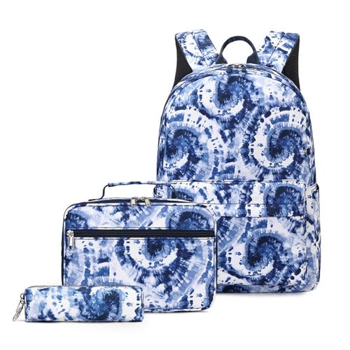 MdybF Schulrucksack Rucksack Girls Printed Primary- Und Secondary School -Taschen Dreiteilige Rucksack -Set-C4 von MdybF