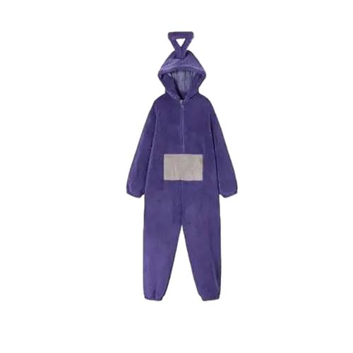 Mdybf Pyjama Damen Warm Kapuzendecke Unisex Teletubbies Onesies Cosplay Winter Mit Ärmeln Decken Erwachsene Hoody Pyjamas Anime Robe-Lila-M von Mdybf