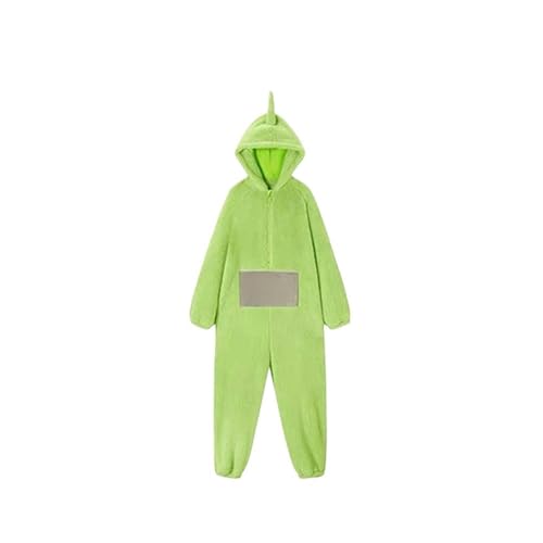 cutecool Pyjama Damen Warm Teletubbies Erwachsene Onesie Pyjamas Unisex Tier One-Piece Kostüm Cosplay Homewear Nachtwäsche Party-Grün-M… von cutecool