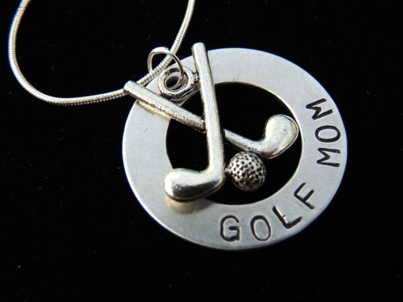Golf Mutter Halskette, Weihnachtsgeschenk Für Die Golferin Mutter, Geschenke Frauen, Personalisierter Schmuck, Oma, Sport von MeAndMySweetPea