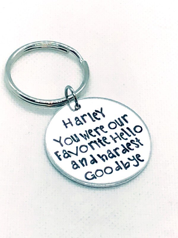 Haustier Verlust Schlüsselanhänger, Denkmal Geschenk Für Des Hundes, Kondolenz Geschenk, Sympathie Lieblings Hallo Härtesten Abschied von MeAndMySweetPea