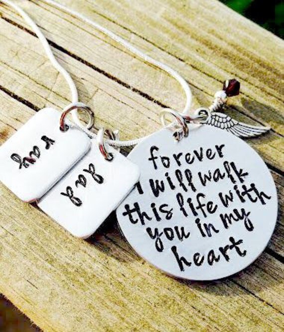 Personalisiertes Geschenk Für Trauernde Mutter, Benutzerdefinierte Memorial Halskette, Erinnerung Schmuck Den Verlust Von Geliebten Menschen Immer von MeAndMySweetPea