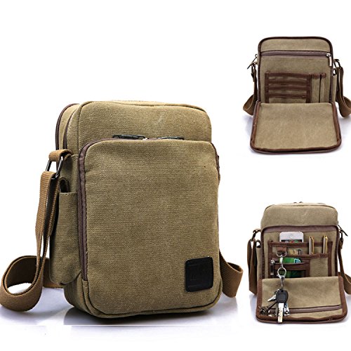 MeCooler Schultertasche Canvas Umhängetasche Designer Marken Reisetasche Taschen für Männer Schule Retro Weekender Freitag Günstig Messenger Strandtasche Sporttasche Reisetaschen von MECOOL