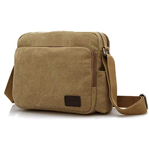 MeCool Umhängetasche Herren Retro Schultertasche Kleine Canvas Messenger Taschen für Sporttasche von MECOOL