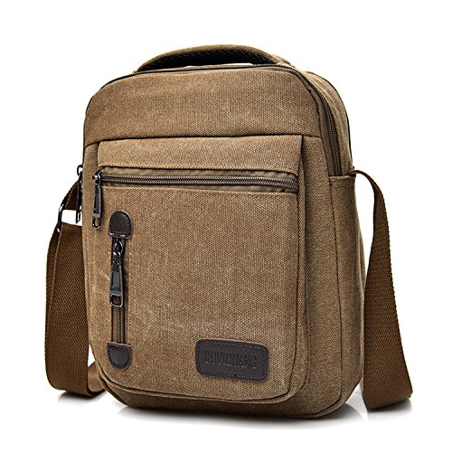 MeCooler Herren Umhängetasche Retro Canvas Messenger Schultaschen Vintage Taschen für die Schule Sporttasche Reisetaschen Weekender Reisetasche Kleine Strandtasche Lässige Schultertasche Bag von MeCooler