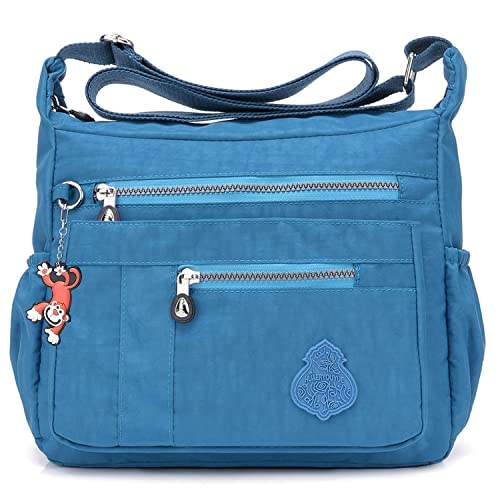 MeCooler Umhängetasche Leichter Messenger Bag Kuriertasche Damen Lässige Sporttasche Wasserdicht Taschen Schultertasche Mode Reisetasche von MeCooler