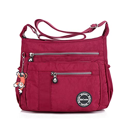 MeCooler Umhängetasche Leichter Messenger Bag Kuriertasche Damen Lässige Sporttasche Wasserdicht Taschen Schultertasche Mode Reisetasche von MeCooler