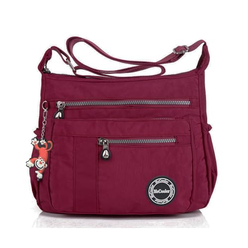 MeCooler Umhängetasche Leichter Messenger Bag Kuriertasche Damen Lässige Sporttasche Wasserdicht Taschen Schultertasche Mode Reisetasche von MeCooler