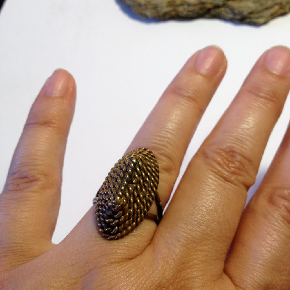 Vintage Kupfer Ring, Handgemachter Gedrehter Kupferdraht Vintage Kupfer Ring, Handgemachter Gedrehter Kupferdraht von MeFoundit
