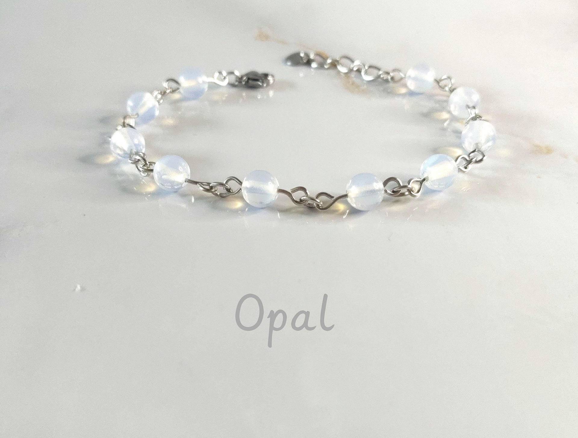 Opal Edelstahl Armband/Heilstein Geburtsstein Edelstein Opal Edelstahl Armband/Heilstein Geburtsstein Edelstein von MeGiGems