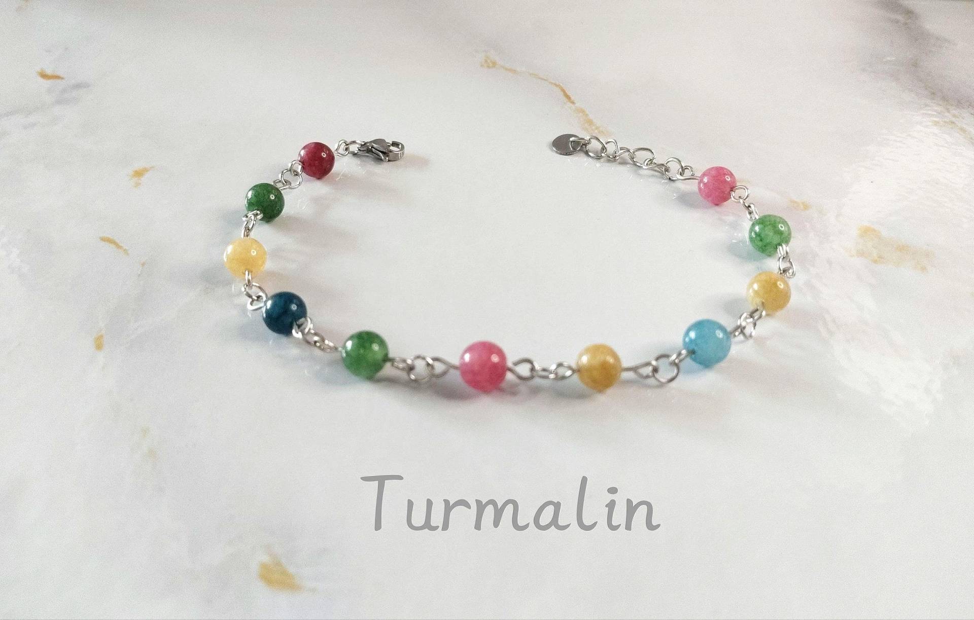Turmalin Edelstahl Armband/Heilstein Geburtsstein Edelstein Turmalin Edelstahl Armband/Heilstein Geburtsstein Edelstein von MeGiGems