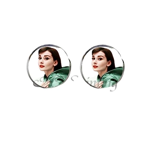 Hepburn in Paris Ohrringe Audrey Hepburn Schmuck Ohrring Berühmte Zitat Ohrstecker Für Frau, 25 mm, Leder von MeLbiz
