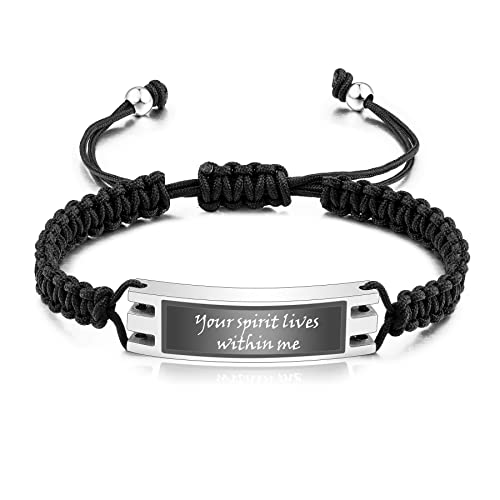 MeMeDIY Cremation Armband für Human Ashes Personalisierte Urne Armband für Frauen Männer Einstellbare Edelstahl Armreif Rucelet Namensdatum Gravierte Memorial Andenken von MeMeDIY