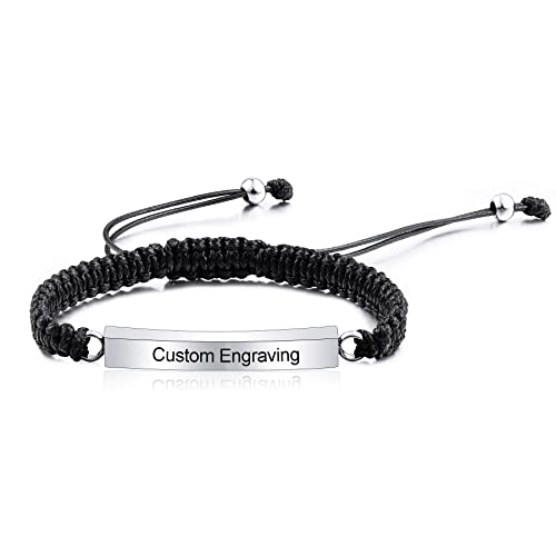 MeMeDIY Cremation Armband für Menschliche Asche Personalisierte Urne Armband für Frauen Männer Einstellbare Edelstahl Armreif Namensdatum Gravierte Memorial Andenken mit Trichter Kit (Silber) von MeMeDIY