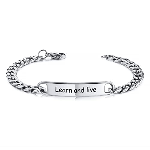 MeMeDIY Personalisiertes Armband Benutzerdefinierte Gravur Name/Datum/Koordinaten für Frauen Mädchen Freundin Beste Freundin Edelstahl Tag Krippe Knöchel Link Jubiläum Brautjungfer Geschenk von MeMeDIY