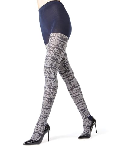 MeMoi Selbu Strickstrumpfhose, Marineblau Blazer, Large-X-Large von MeMoi