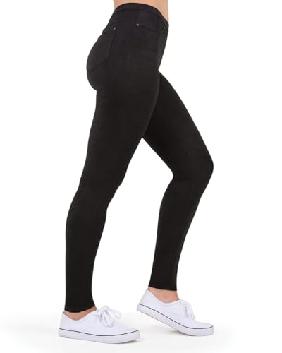 Mikro-Wildleder-Leggings Gr. Small, schwarz von MeMoi