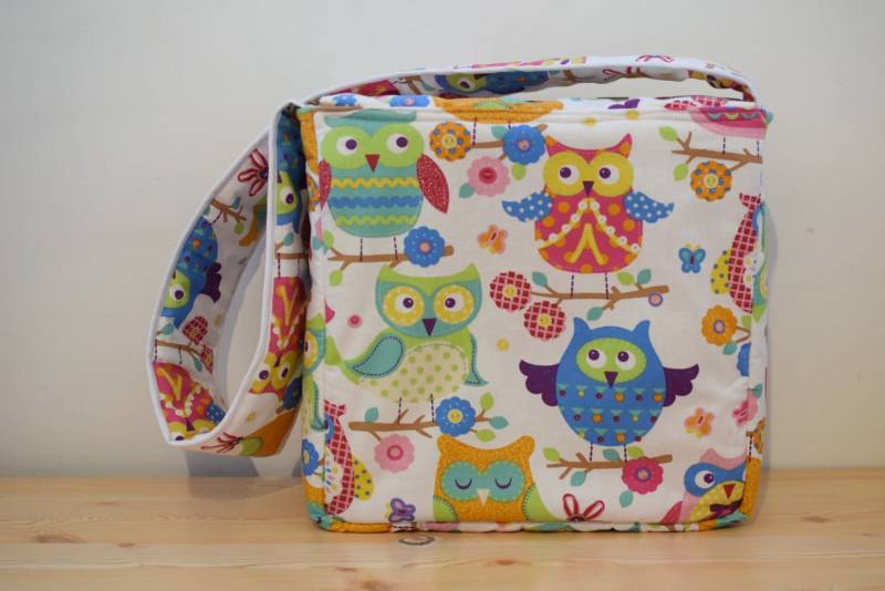 Bolsa Para Carrito, Bolsa De Bebe, Bolsa Mama, Bolsa Viaje Buhos, Bolsa Bebe von MeSaleBordado