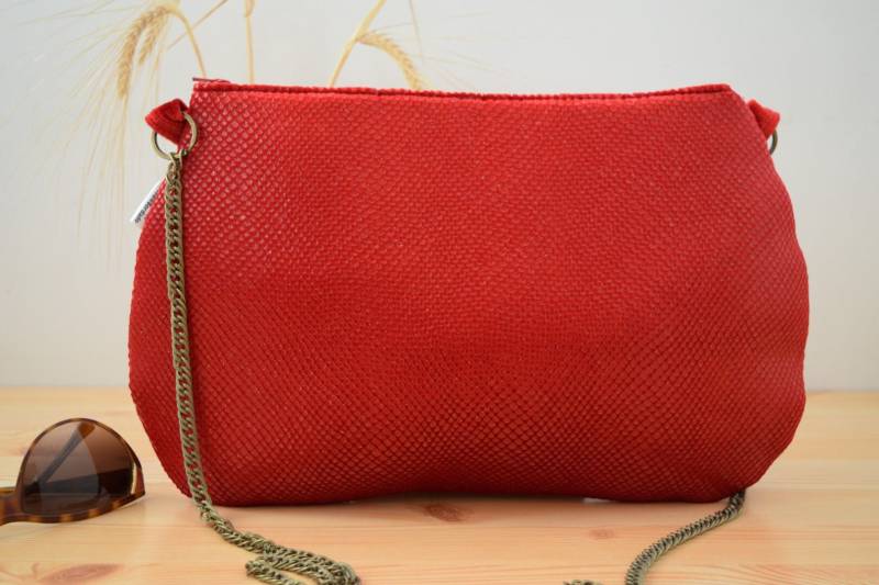 Bolso De Fiesta, Rojo, Tela, Festkleid, Partykleid, Festrock, Roter Bolso, Festball von MeSaleBordado