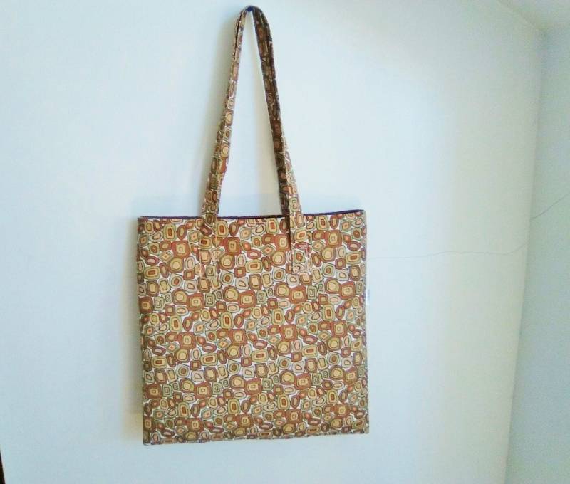 Bolso De Tela, Circlos, Verano, Bolsa Compra, Geometrisch, Estampado, Grün, Hombro von MeSaleBordado