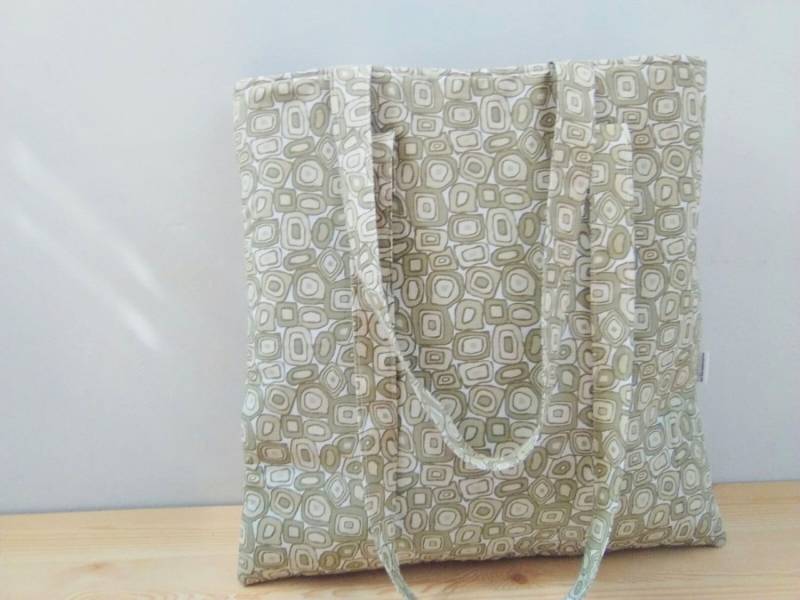 Bolso De Tela, Circlos, Verano, Bolsa Compra, Geometrisch, Estampado, Grün, Hombro von MeSaleBordado